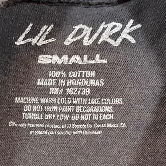 Lil Durk Graphic T-Shirt Only The Family Rap‎ Hip Hop Black Cotton Tee Small - Picture 10 of 10